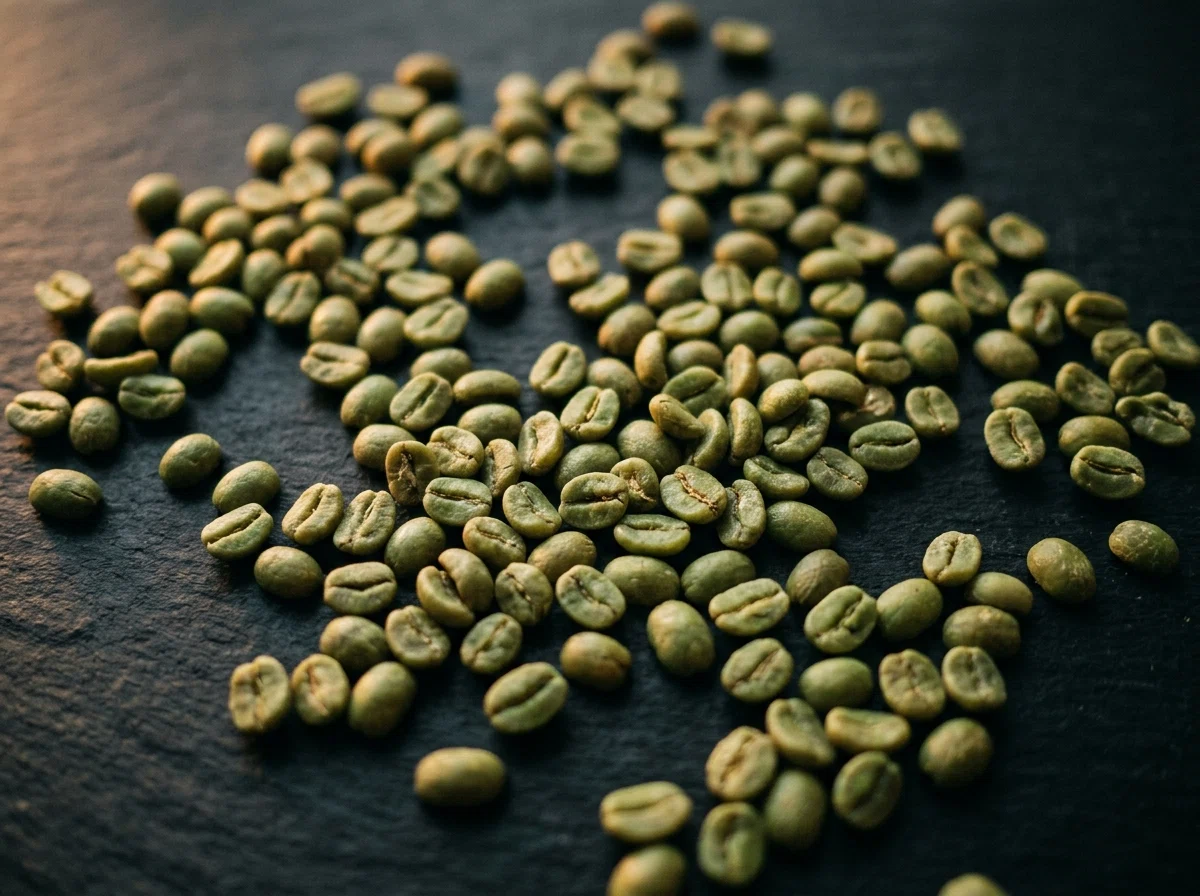 Green unroasted coffee beans for metabolism support supplement
